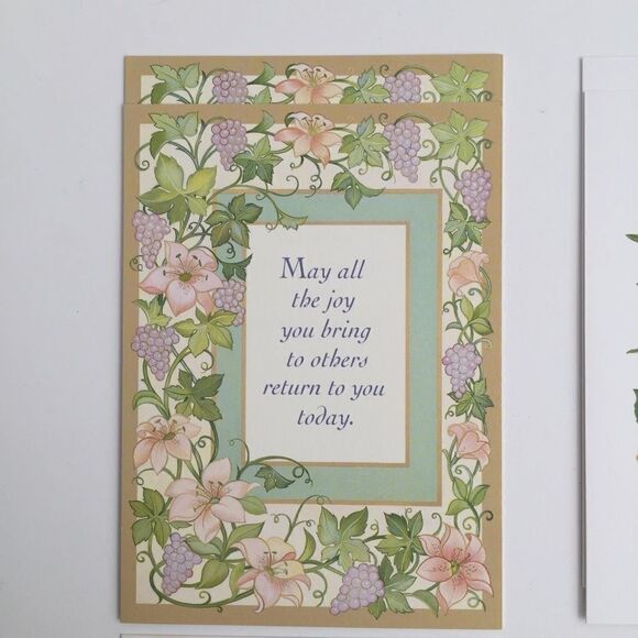 Vintage Current Birthday Cards Bundle/Lot 8 Floral Design Printed in the USA - Picture 3 of 8